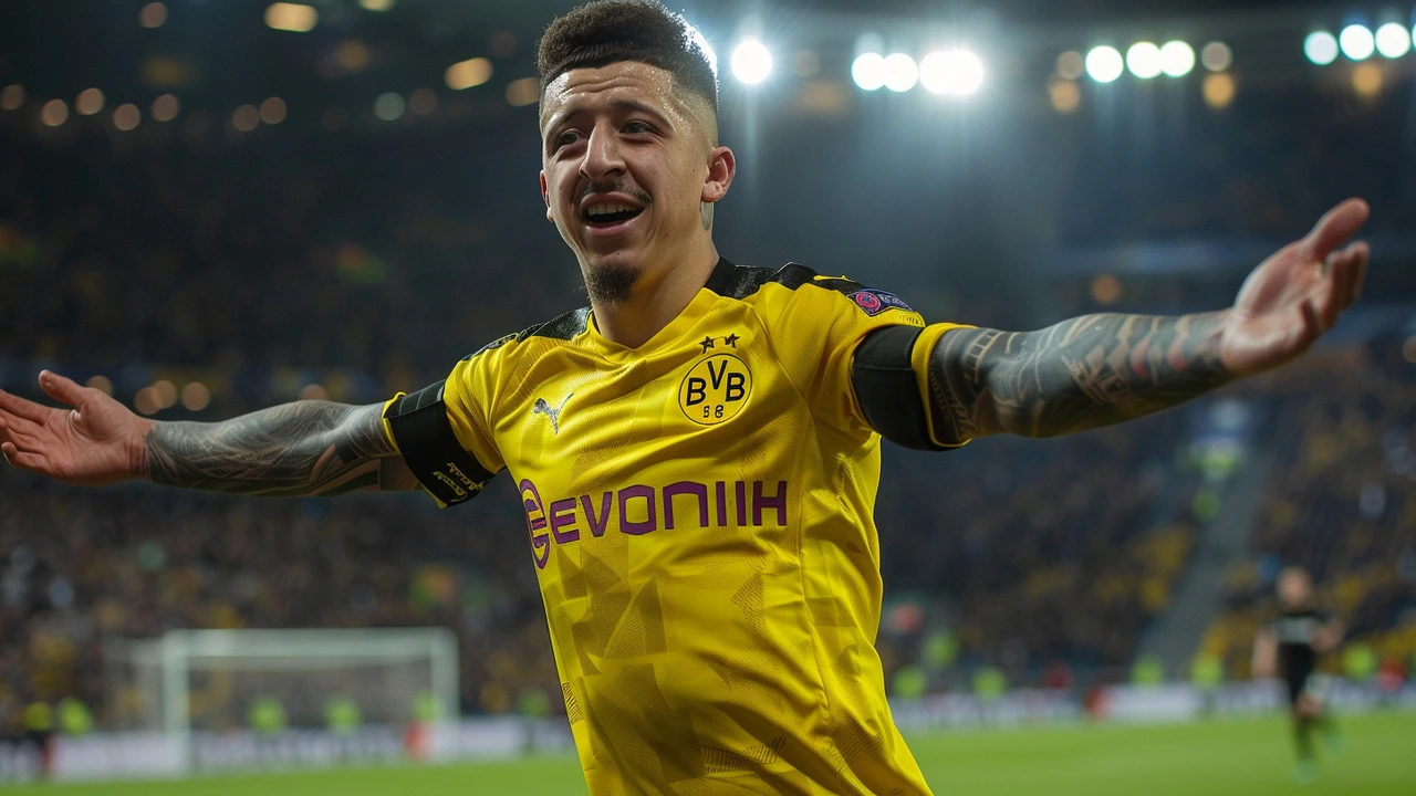 Jadon Sancho Leads Borussia Dortmund to Champions League Final, Outshines PSG's Mbappe
